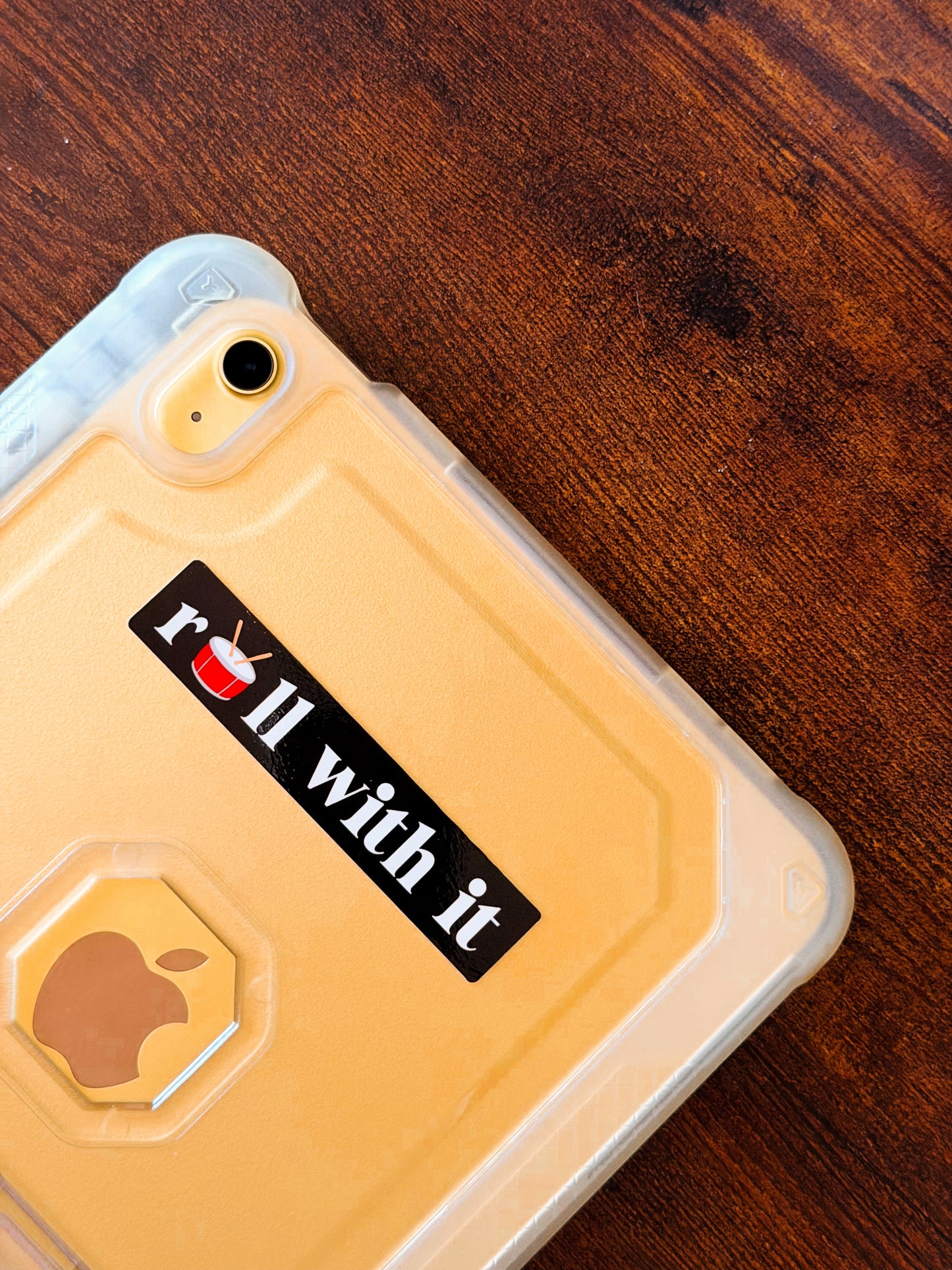 roll with it sticker