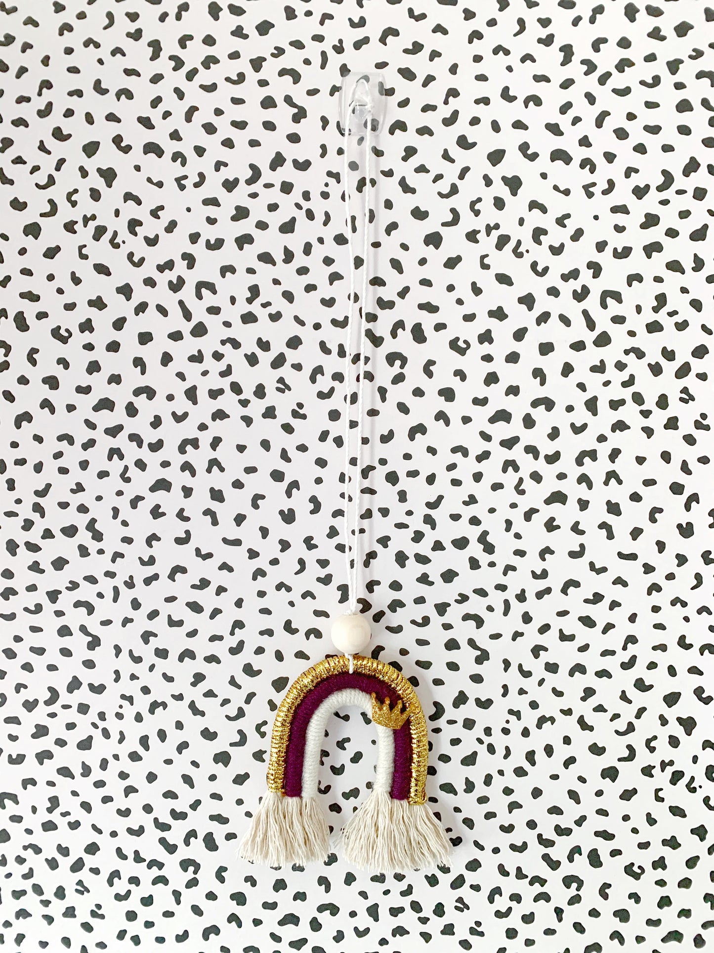 crown rainbow charm