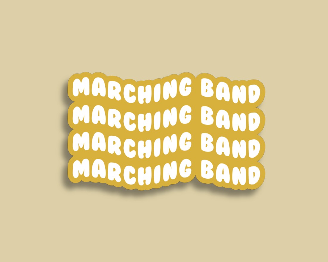 marching band wave sticker