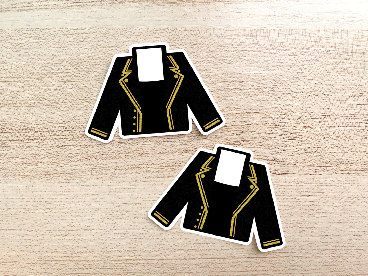 black swirl jacket sticker