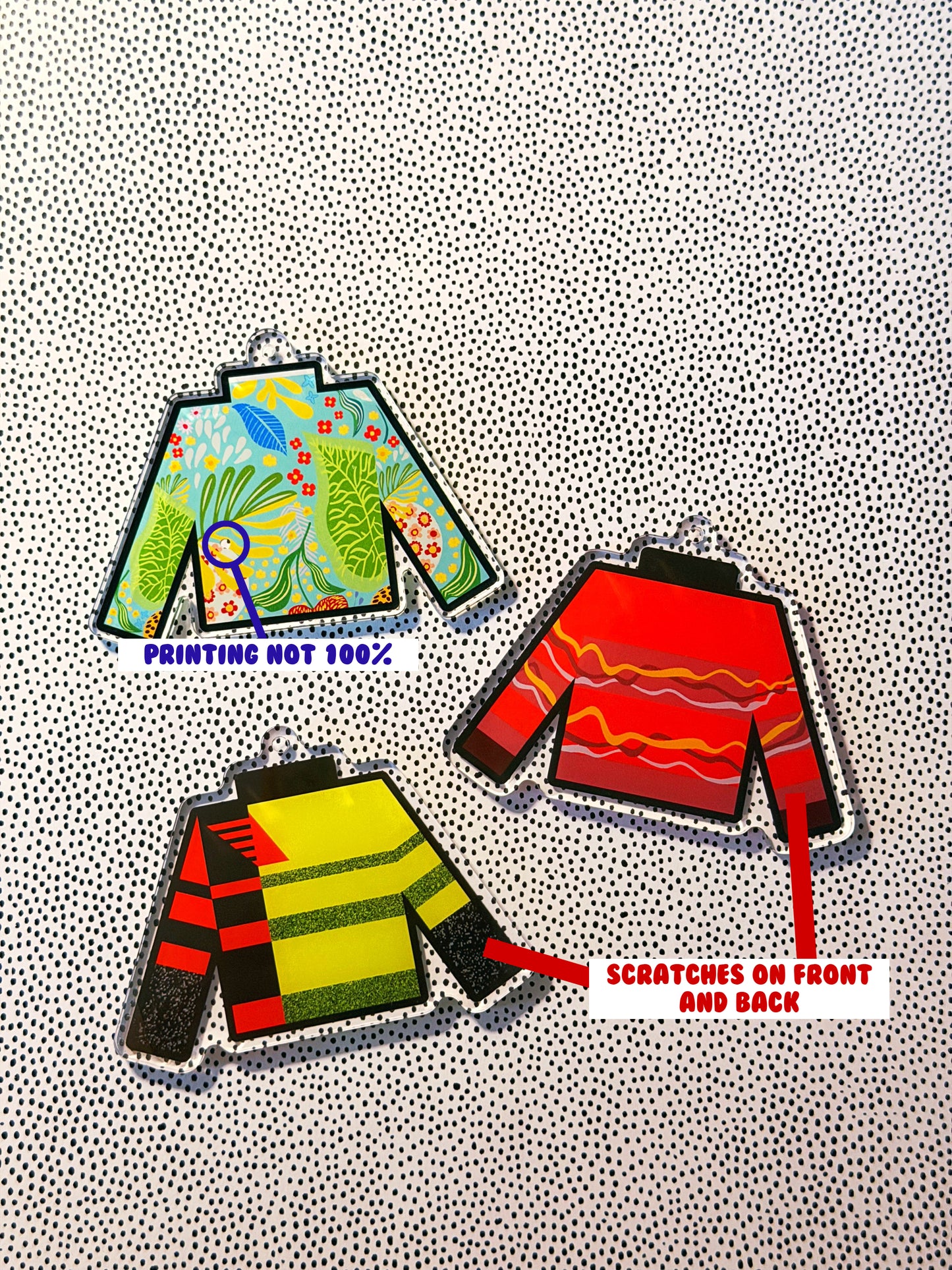 imperfect uniform ornaments ($3-$6)