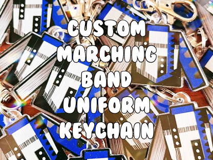 custom marching band uniform keychain
