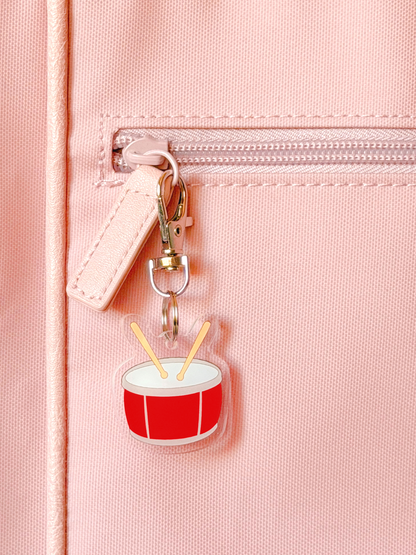 drum emoji keychain