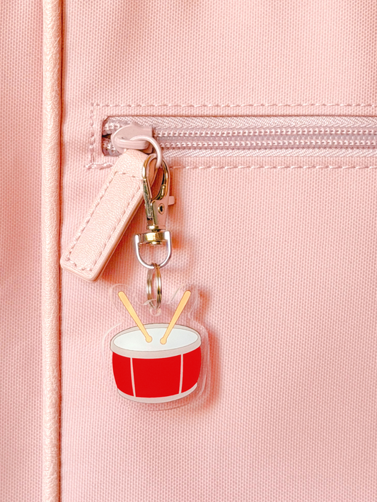 drum emoji keychain