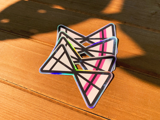 crown bow uniform sticker (holo)