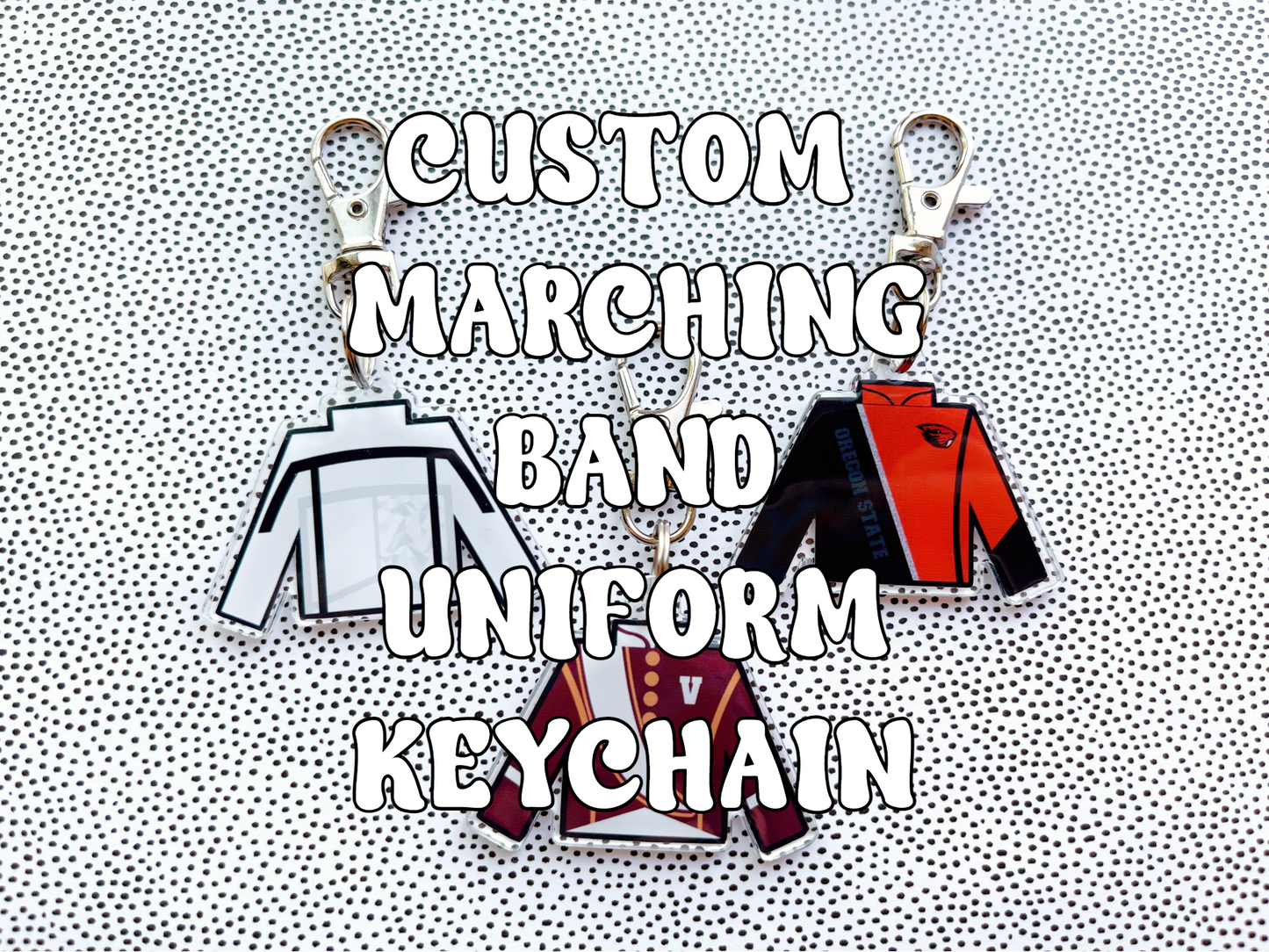 custom marching band uniform keychain