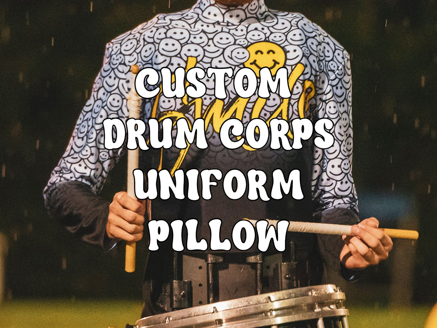 custom drum corps uniform pillow