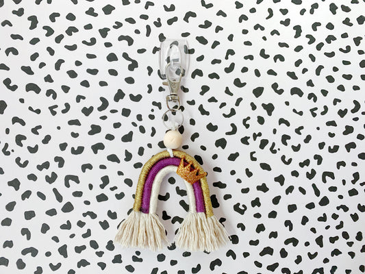 crown rainbow keychain