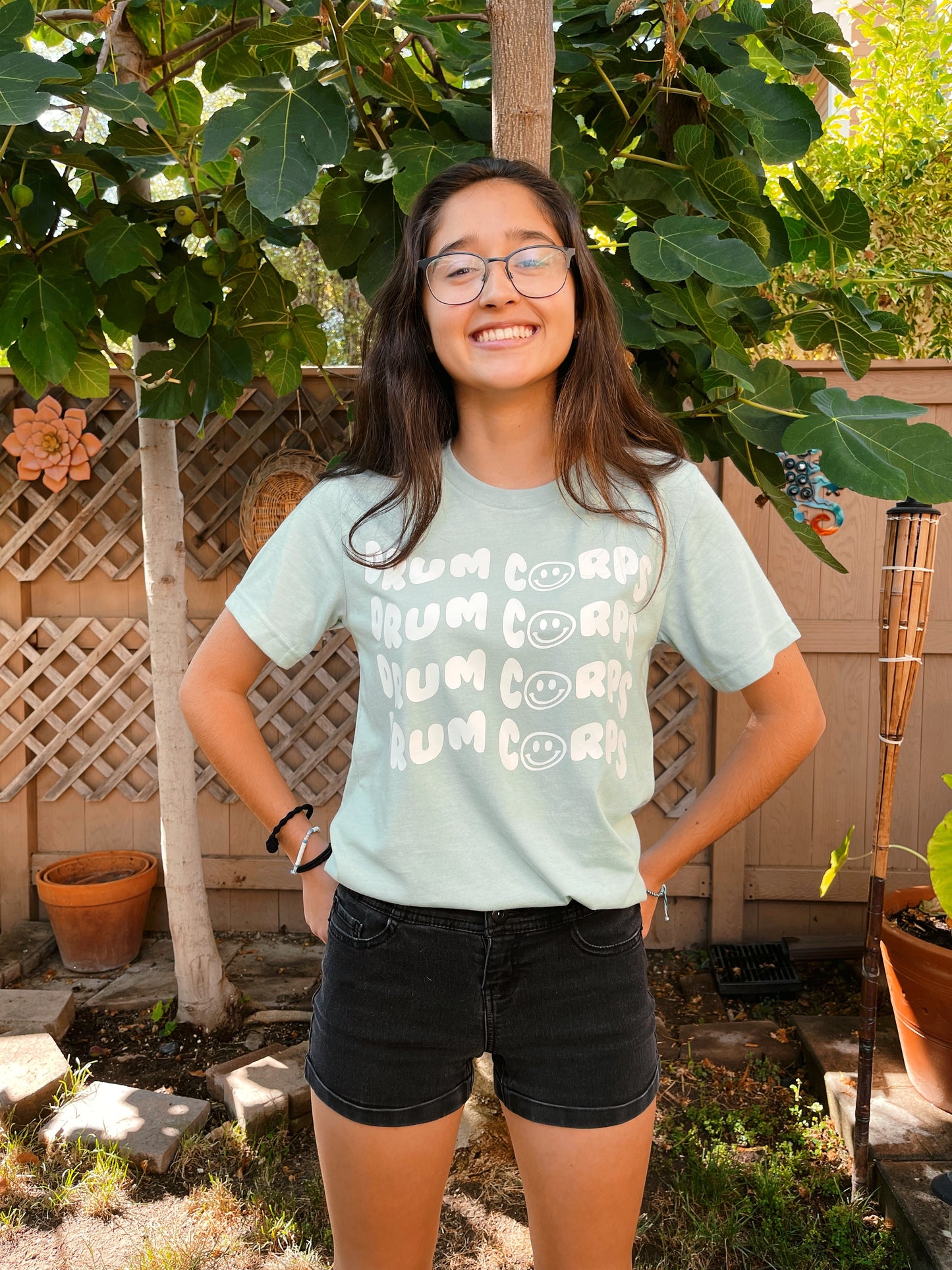 drum corps smiles tee