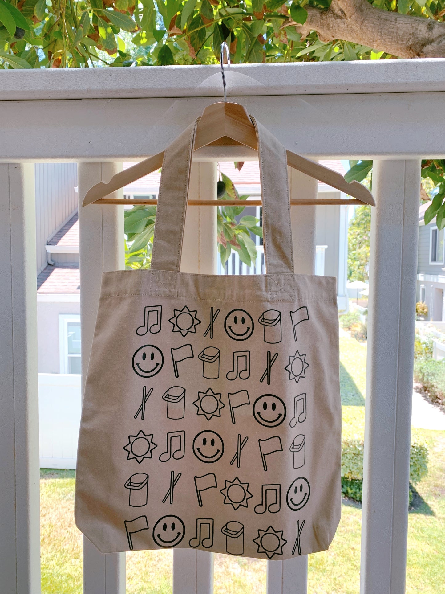 band things tote bag (beige)