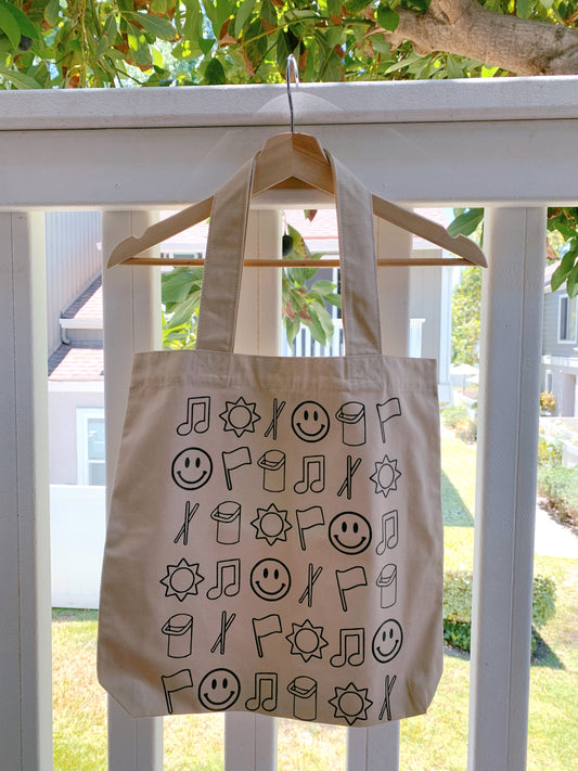 band things tote bag (beige)