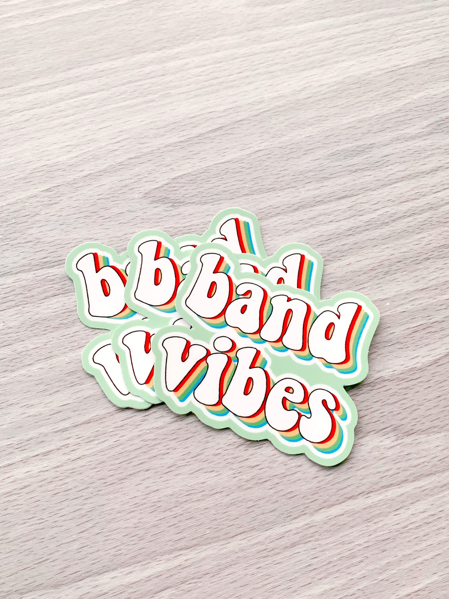 band vibes retro sticker