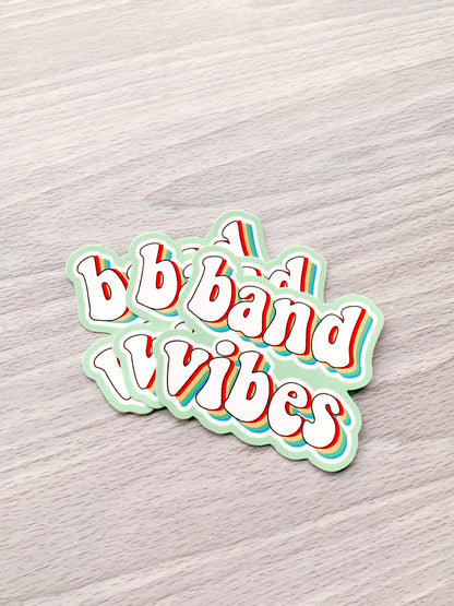 band vibes retro sticker