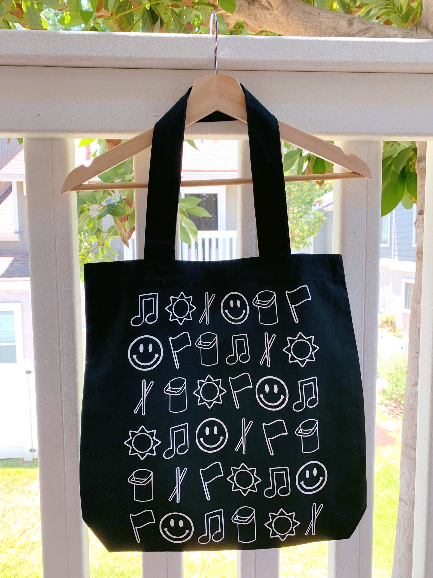 band things tote bag (black)