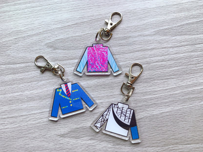custom drum corps uniform keychain