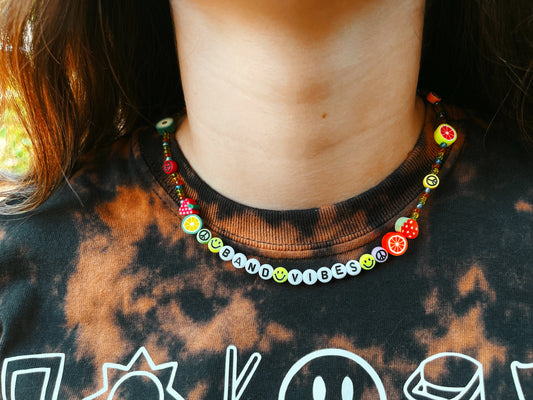 band vibes beaded necklace