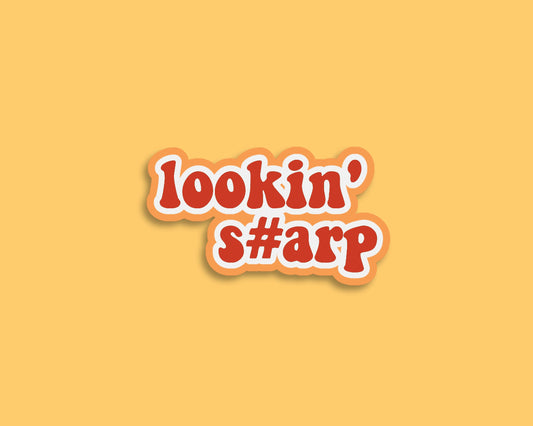 lookin' sharp mini sticker