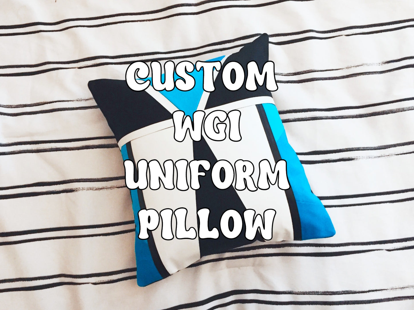 custom WGI uniform pillow